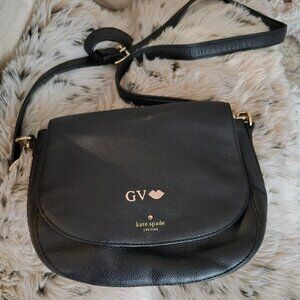 Kate Spade Black Leather Crossbody Purse Bag